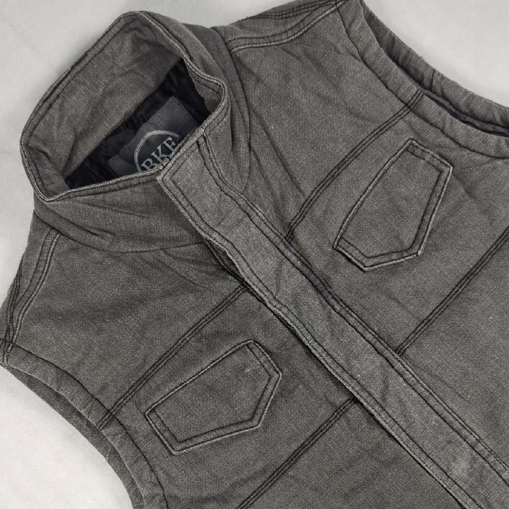 BKE Charcoal‎ Quilted Puffer Vest Mens Size Medium